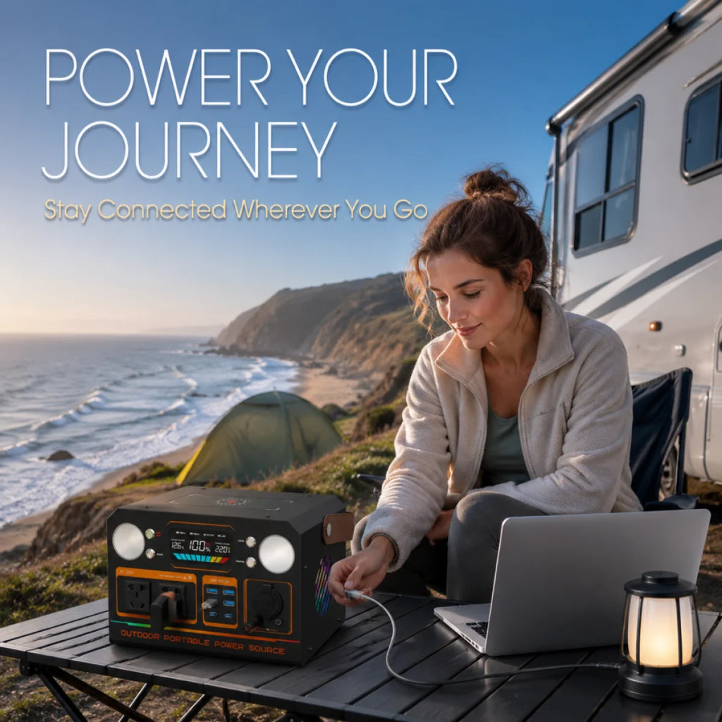 Outdoor power supply 500W/600W portable large-capacity battery, with AC socket, camping self-driving live broadcast power outage