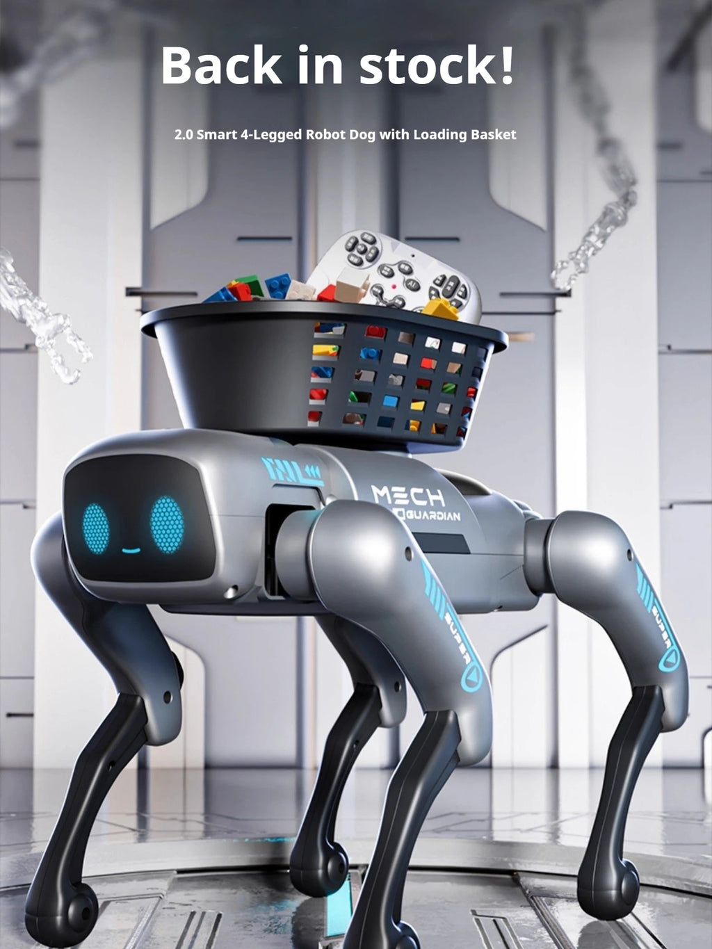 2026 New AI Intelligent Smart Robot Dog Remote Control Toy Programmable With Loading Basket