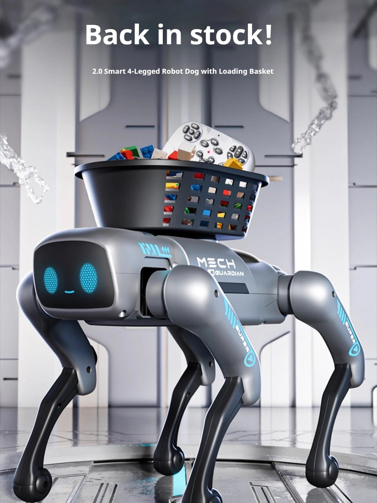 2026 New AI Intelligent Smart Robot Dog Remote Control Toy Programmable With Loading Basket