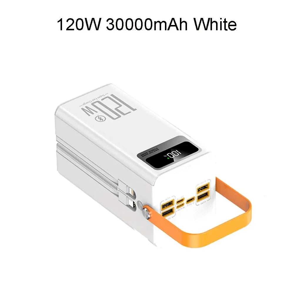 120W Fast Charging Power Station 60000mAh, Portable Large Capacity Power Bank Emergency Charger for Camping Home Use