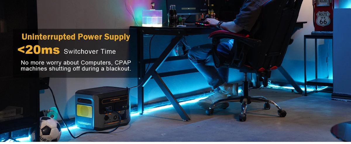 VTOMAN FlashSpeed 1500 Portable Power Station ,1548Wh LiFePO4 Battery Sine Wave