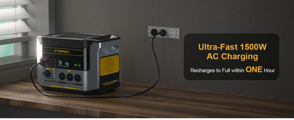 VTOMAN FlashSpeed 1500 Portable Power Station ,1548Wh LiFePO4 Battery Sine Wave