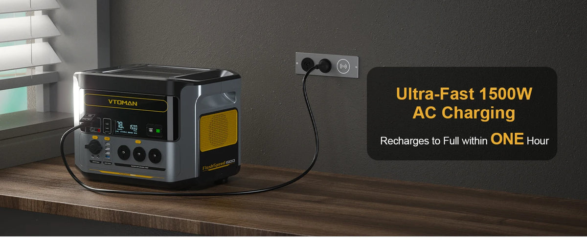 VTOMAN FlashSpeed 1500 Portable Power Station ,1548Wh LiFePO4 Battery Sine Wave