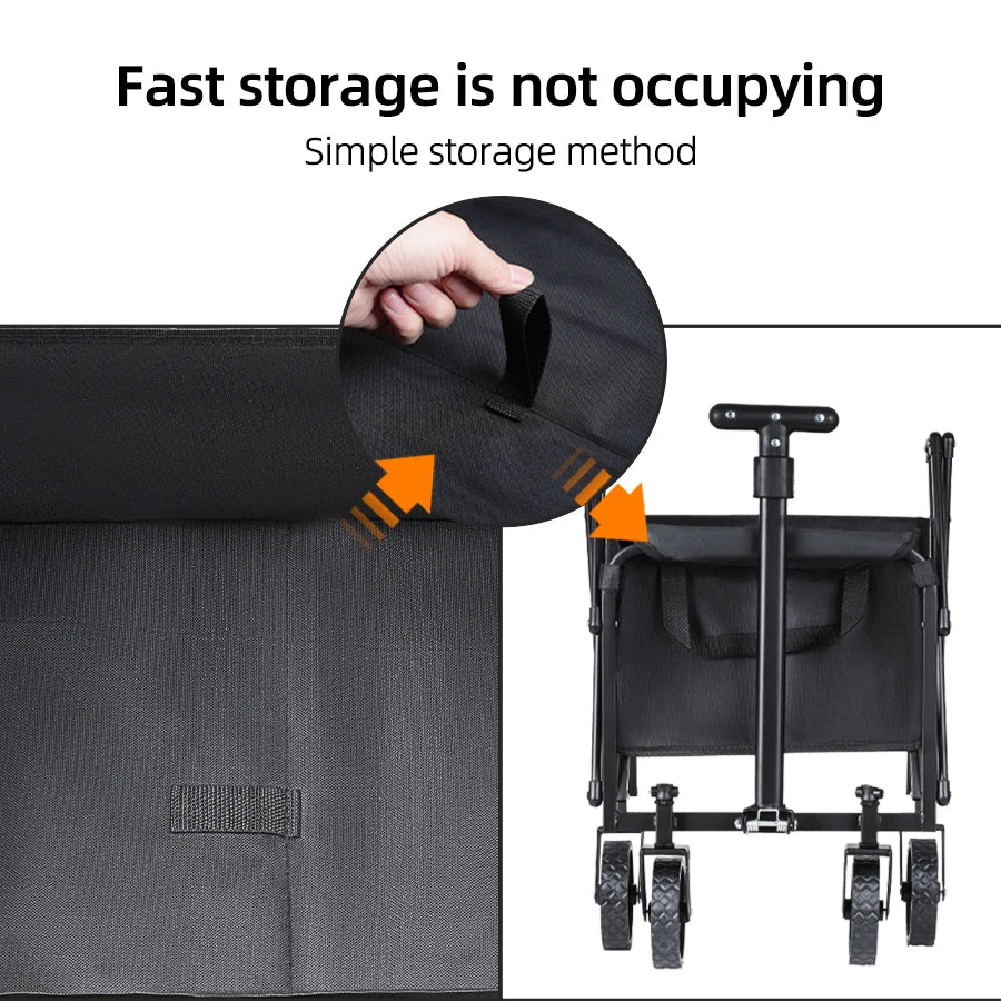 Heavy-Duty Folding Camping Wagon — Portable Utility Cart