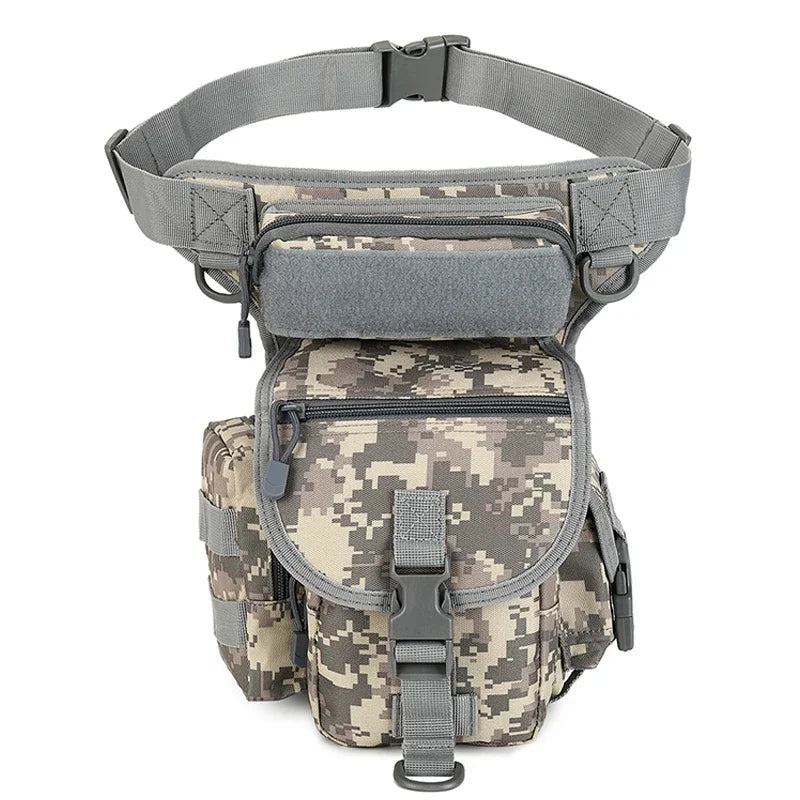 Men Waist Fanny Pack Leg Bag Military Tactical Motorcycle Rider Camera Sports Travel Nylon Male Bum Hip Belt Thigh Fanny Bags