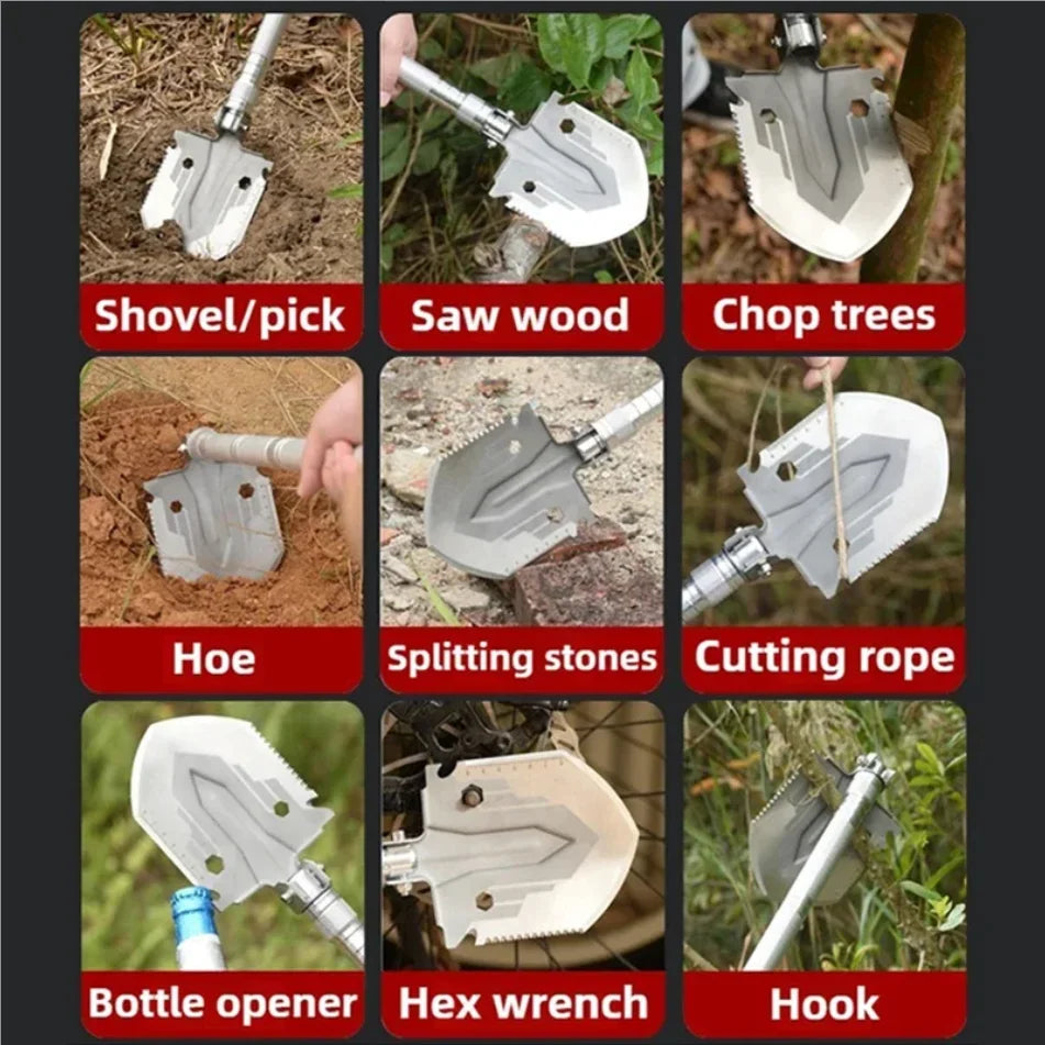 Multifunctional Shovel Folding Military Shovel Outdoor Survival Supplies Set Garden Tools Camping Accessories