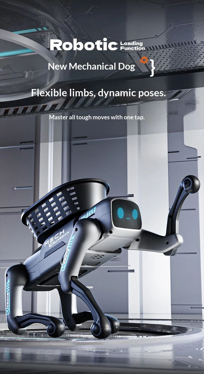 2026 New AI Intelligent Smart Robot Dog Remote Control Toy Programmable With Loading Basket