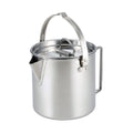 Camping Tea Kettle, PortableCoffee Pot, Outdoors Camping Pot, with Handles and with Lids for Camping Hiking Picnic Camping, Silver