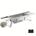 Silver Gray portable barbecue grill, outdoor grill, camping grill, lightweight grill, picnic grill, courtyard grill, Australian BBQ, even heat distribution grill