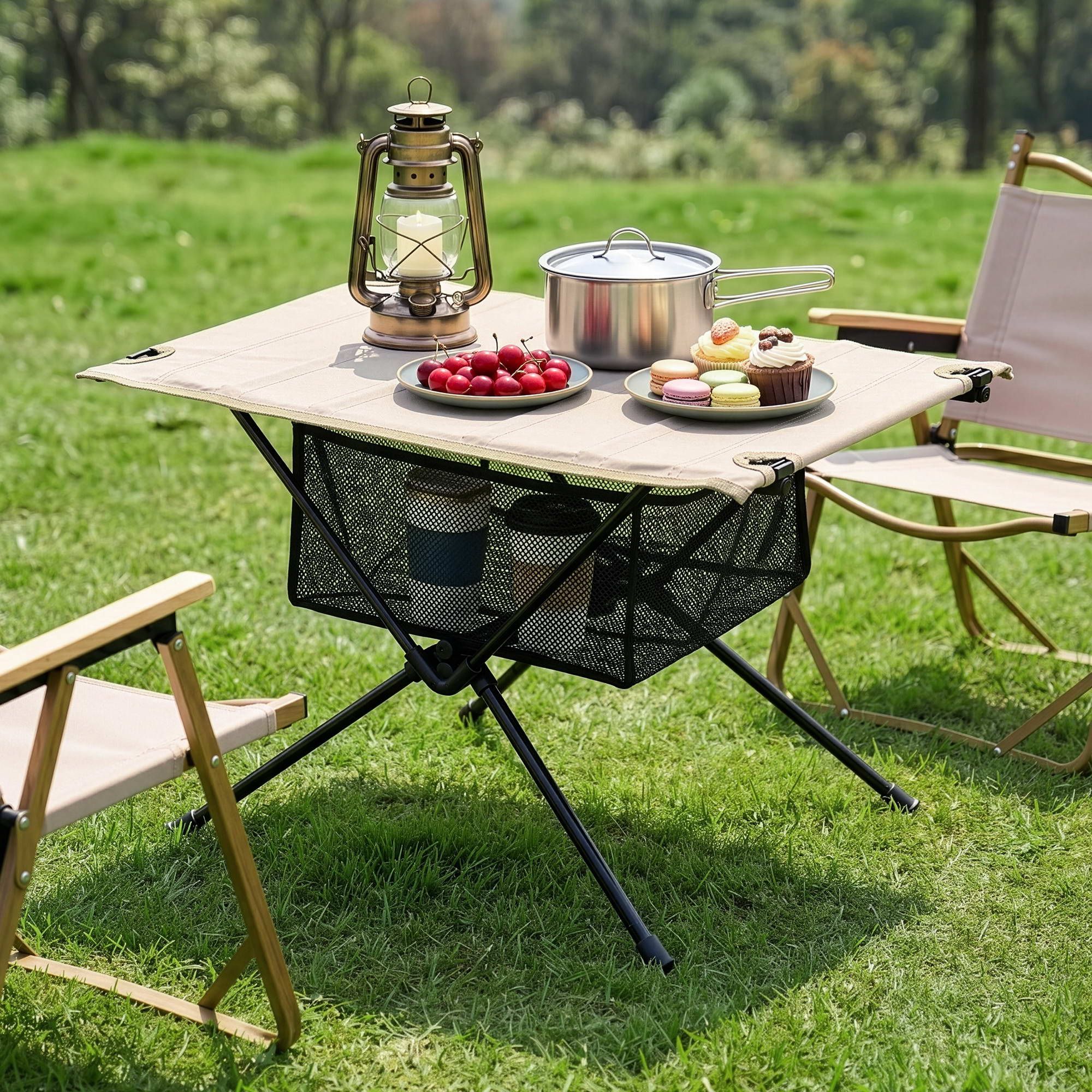 Weisshorn Folding Camping Table Portable Picnic Desk Camp Furniture