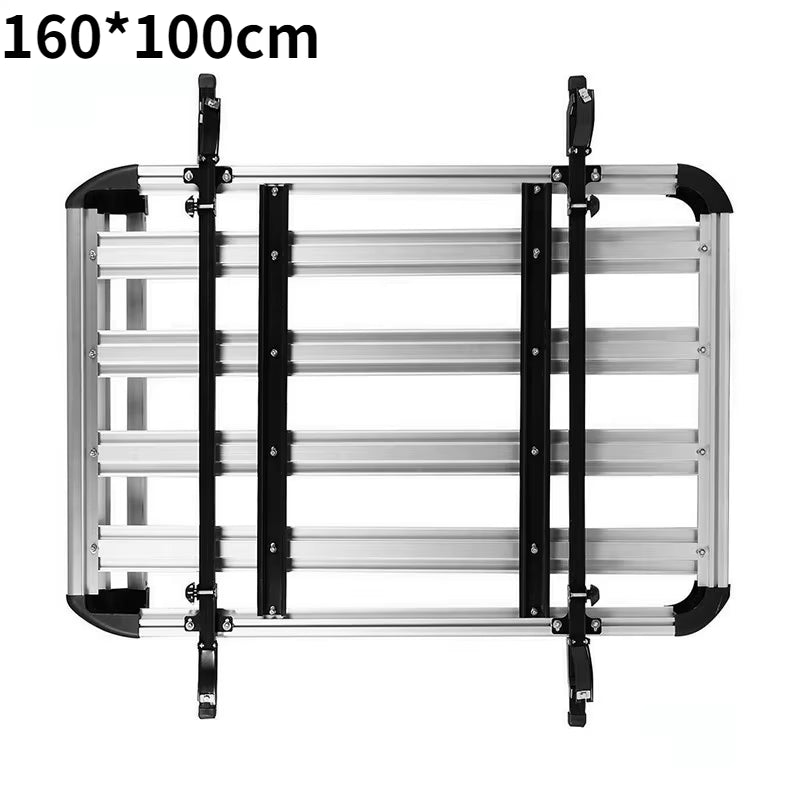 Aluminum Alloy 160*100Cm Double Deck Car Roof Rack SUV Roofaluminum Alloy Cargo Carrier Basket Cargo Roof Rack