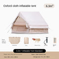 6.3M² Fully Automatic Inflatable Tent Outdoor Folding Cabin Quick Opening Family Tent Air Tent Waterproof