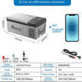 Alpicool 15L Mini Fridge Compressor Refrigeration 12V/24 Car Refrigerator Portable Freezer Cooler for Outdoor Camping Fridge