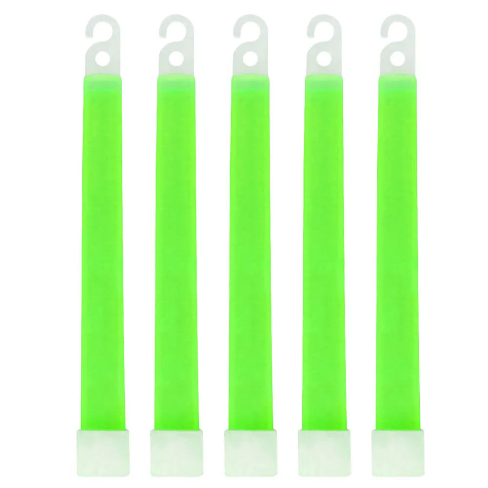 1-50Pcs Glow Sticks with Hook 6 Inch Fluorescence Light for Hiking Camping Outdoor Emergency Concert Party Light Sticks