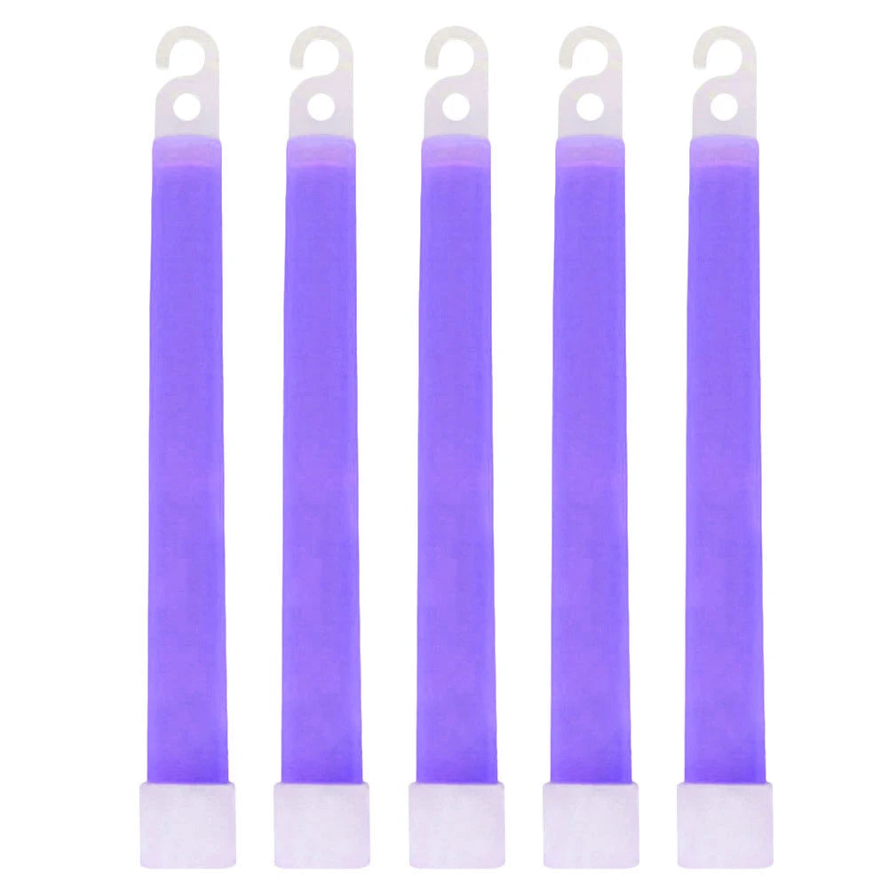 1-50Pcs Glow Sticks with Hook 6 Inch Fluorescence Light for Hiking Camping Outdoor Emergency Concert Party Light Sticks