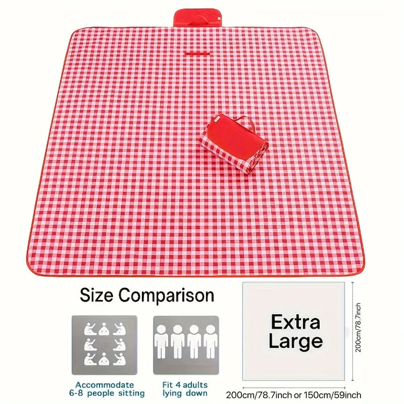 200X200Cm Portable Picnic Mat Thickened Outdoor Camping Mat Waterproof Foldable Sports Hiking Trip Beach Camping Mat