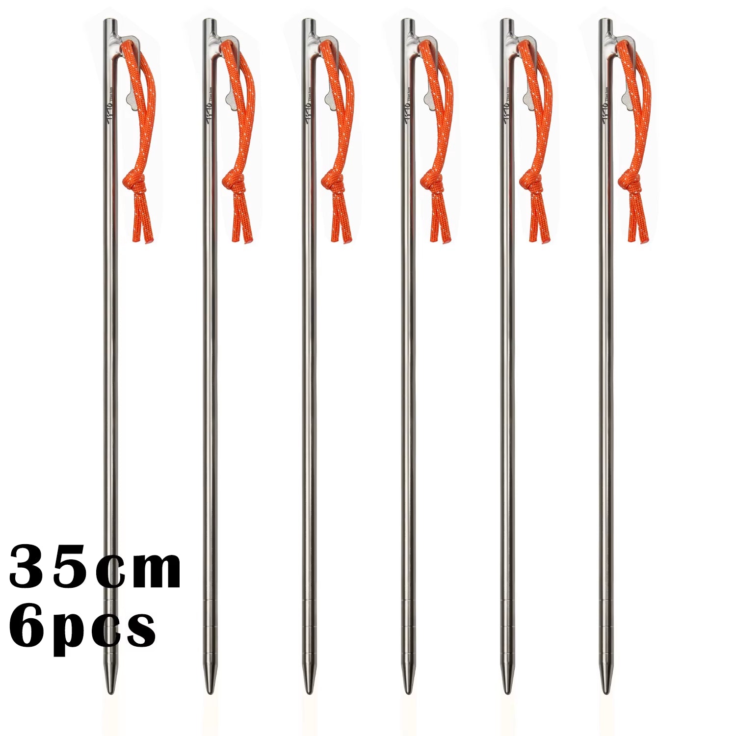 Tito Titanium Alloy Tent Pegs Outdoor Camping Tent Nail Anti-Bending Heavy Duty Canopy Titanium Tent Stake 20/24/30/35/40Cm
