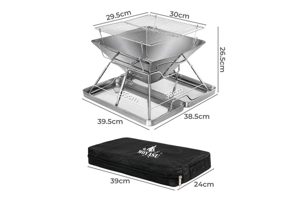 Moyasu Barbecue Camping Portable Stainless Steel Stove