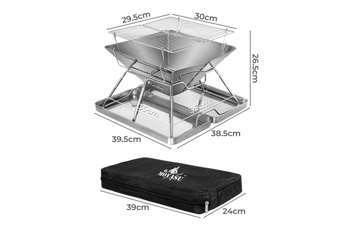 Moyasu Barbecue Camping Portable Stainless Steel Stove
