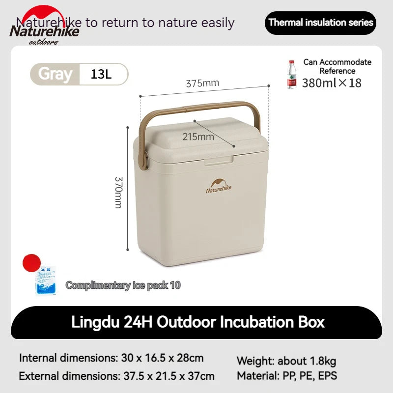 Camping Cooler Box 13/24/33L 24H Cold Food Storage Boxes Beach Fridge Thermal Cooler for Beer Outdoor Ice Box Bucket