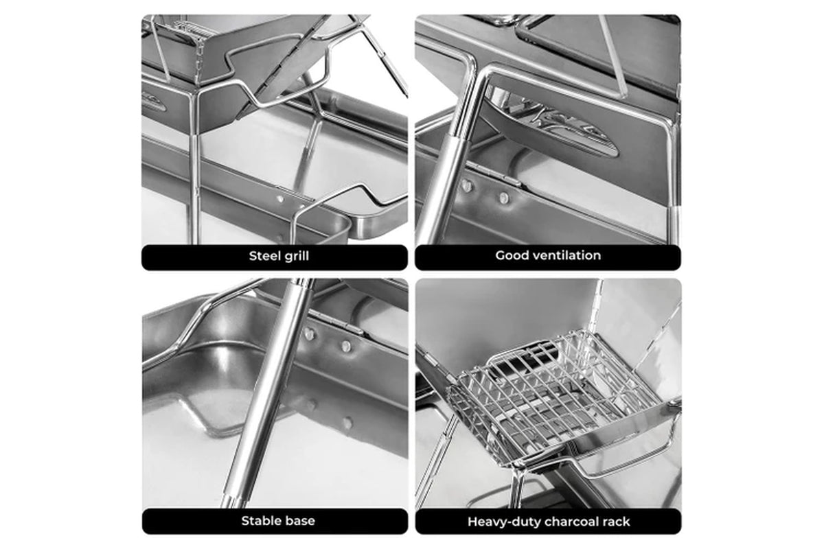 Moyasu Barbecue Camping Portable Stainless Steel Stove