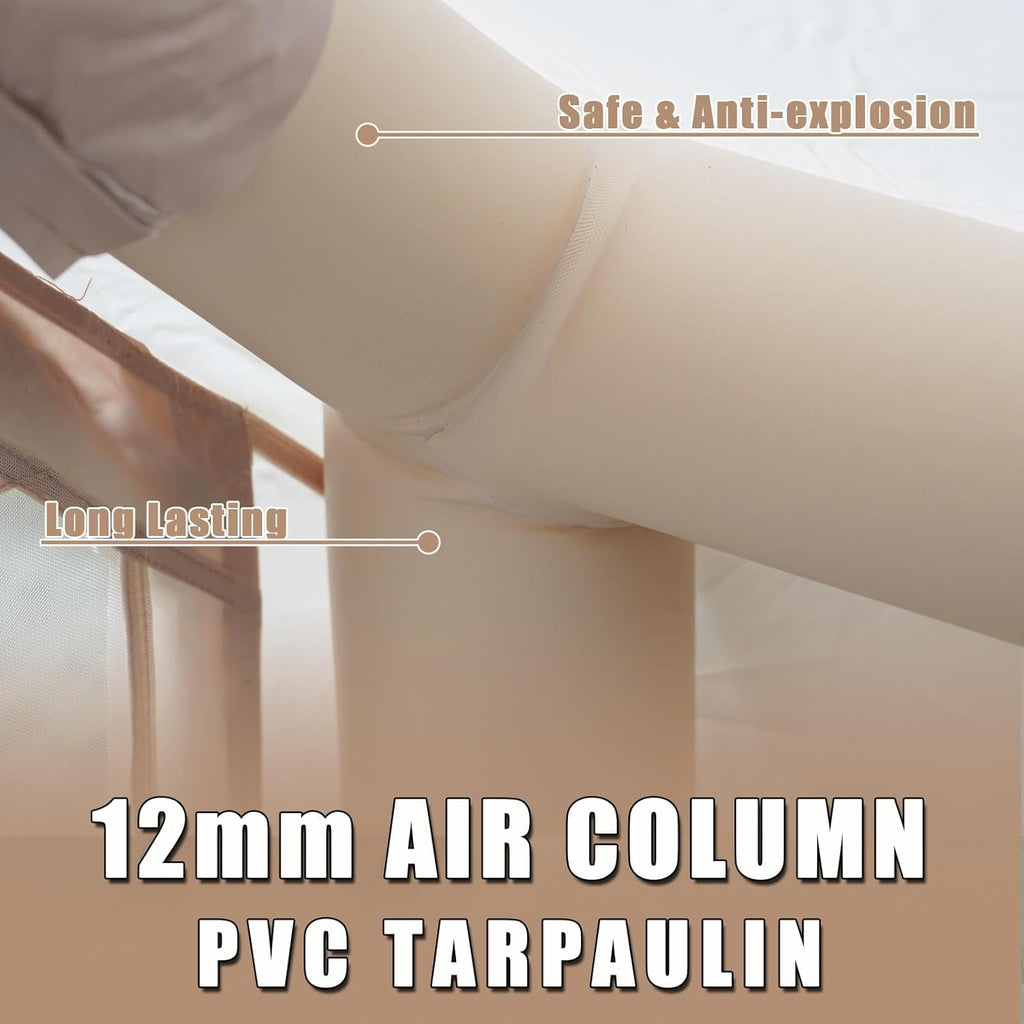 2 Person Premium Inflatable Tent with Pump, Mesh & Chimney Window.