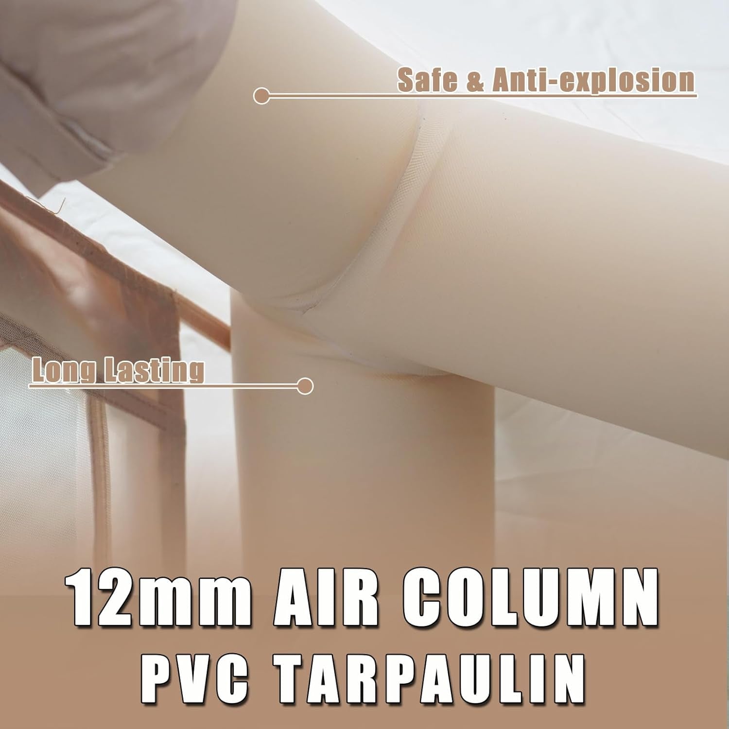 2 Person Premium Inflatable Tent with Pump, Mesh & Chimney Window.