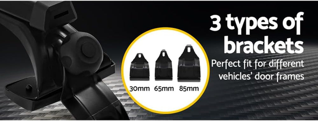 Car Roof Rack, 145Cm Length Universal Racks Pod Box Storage Basket Container Cross Bars Cars Accessories Transporting Storages, Adjustable Lockable Clamps 90Kg Aluminium Black