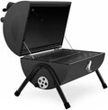 Camping Portable Charcoal Grill Stainless Steel Park BBQ Stoves Grills Folding Hibachi Grill with Handle, Mini Black Barbecue Smoker Grill for Outdoor