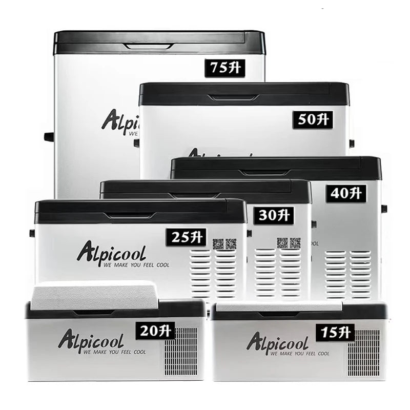 40L Alpicool Car Refrigerator 12V/24V Compressor Refrigerator 220V Car Home Fridge Portable Outdoor Freezer Camping Fridge