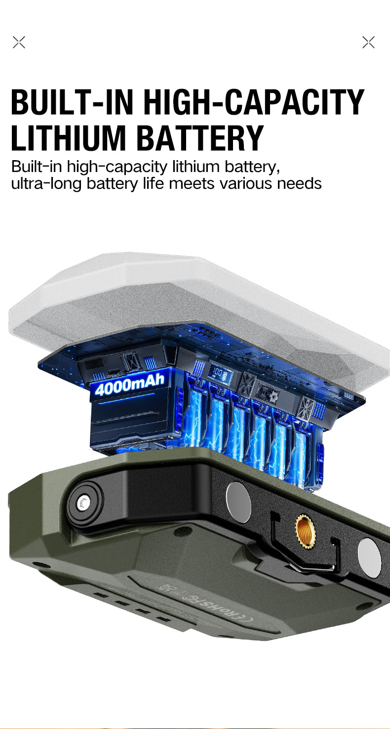 Rechargeable LED Camping Lantern — 6 Modes, Solar & Type-C Charging