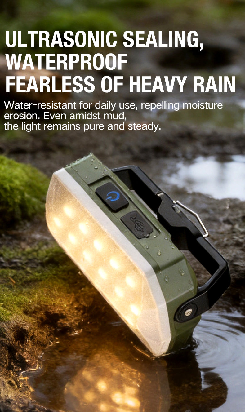Rechargeable LED Camping Lantern — 6 Modes, Solar & Type-C Charging