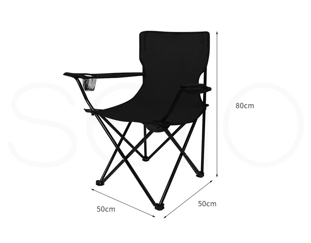 Levede Camping Chairs Folding Arm Foldable Portable Outdoor Beach Fishing Picnic