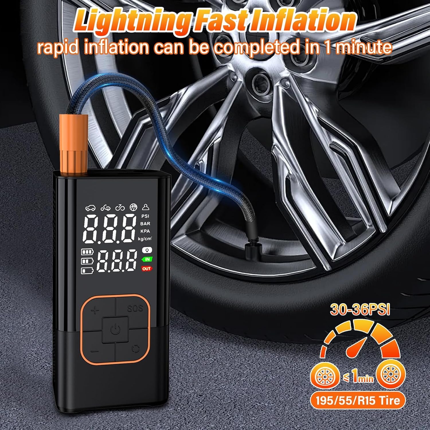 Portable Tyre Inflator Air Compressor