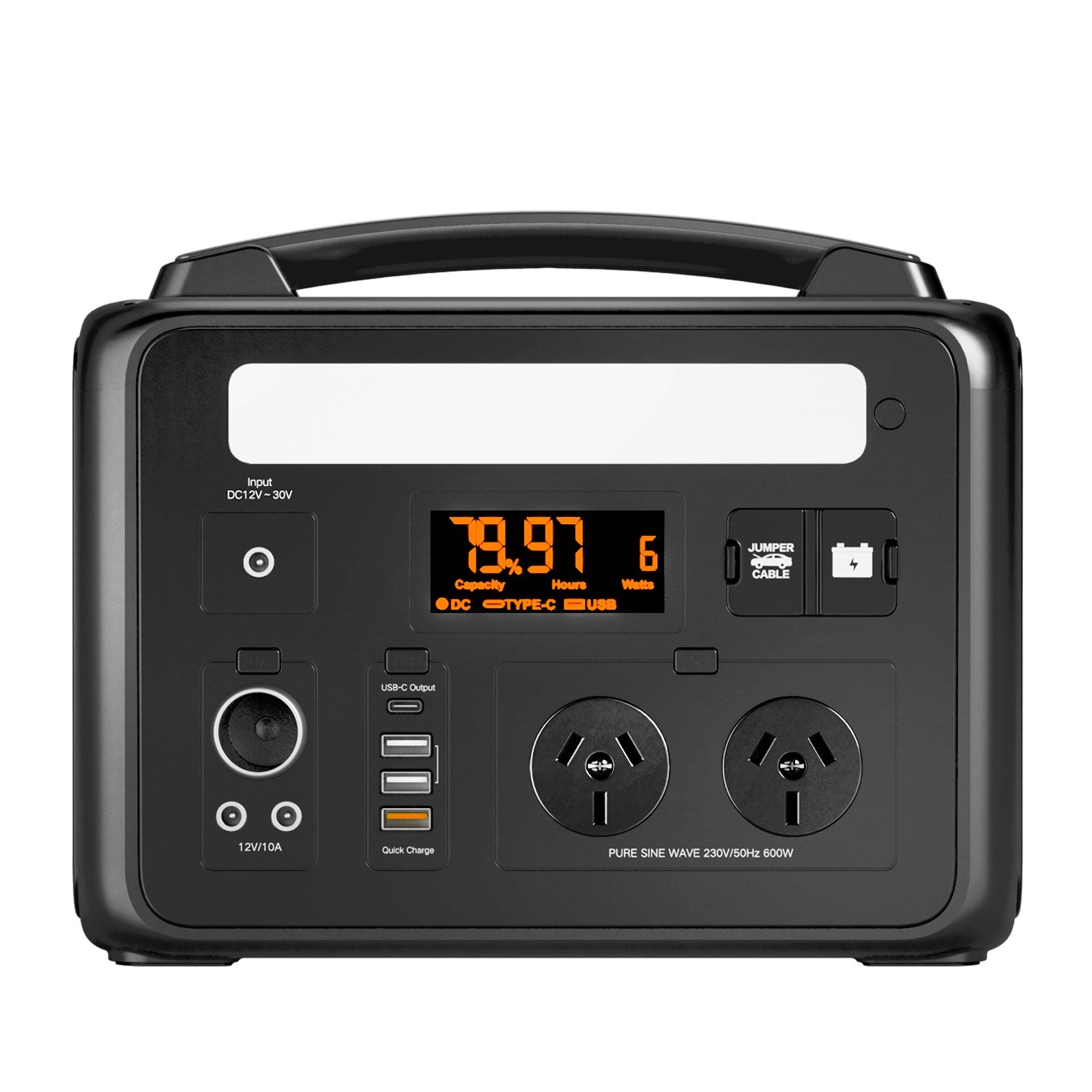 Voltx 600W 307Wh Solar Generator Portable Power Station Emergency RV Camping