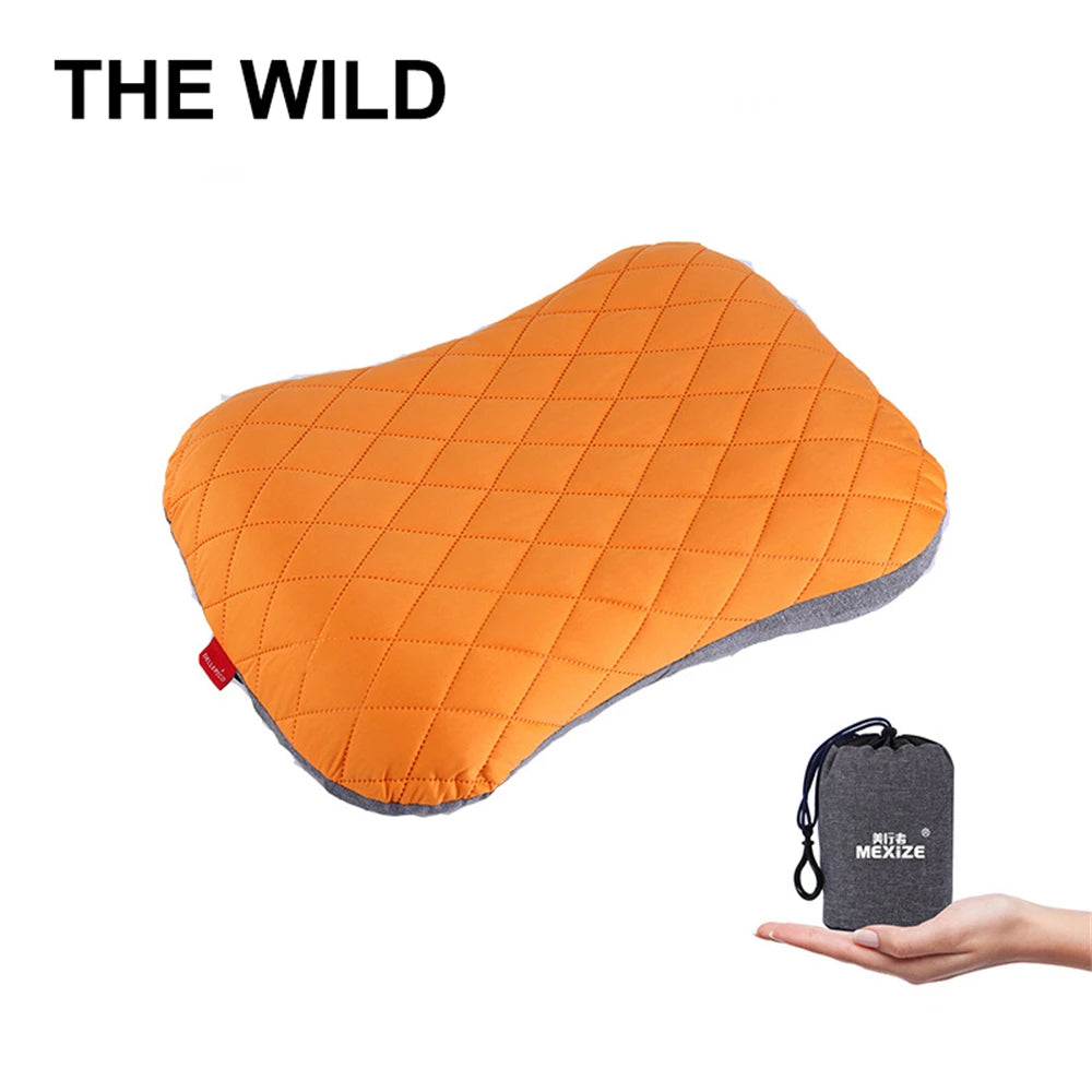 Portable Inflatable Pillow Outdoor Travel Cushion Camp Beach Car Airplane Hotel Foldable Headrest Sleep Tent Use Accessories