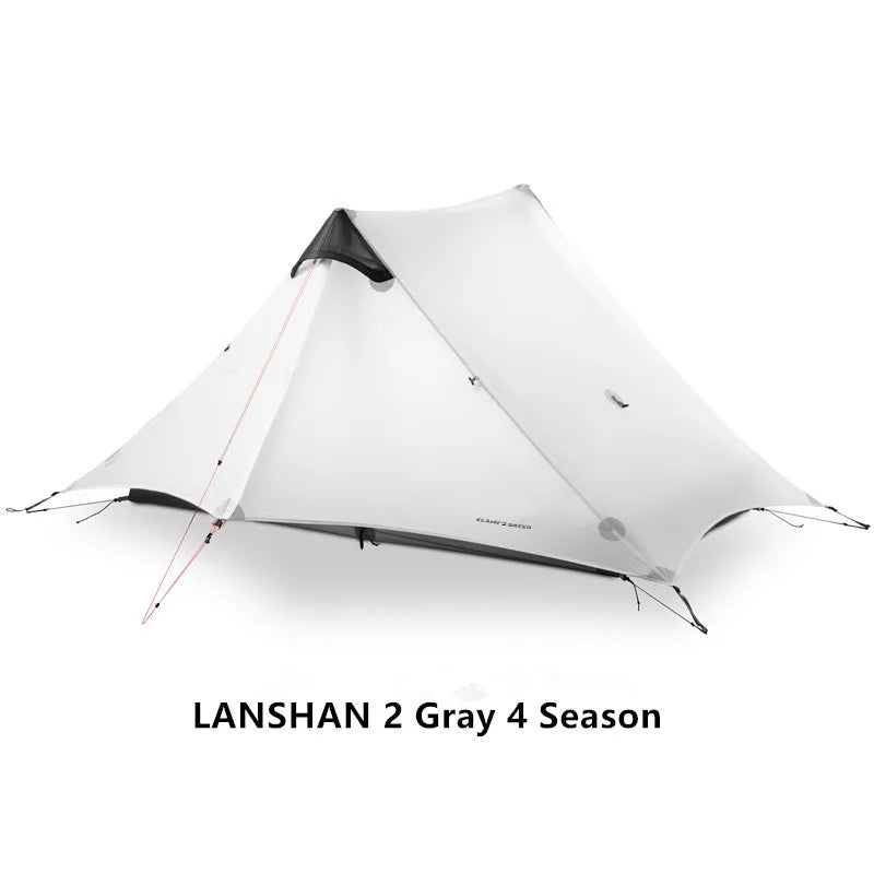 Lanshan 2021 New Version 220Cm Ultralight Camping 2 Person 3 Season 15D Silnylon Rodless Tent