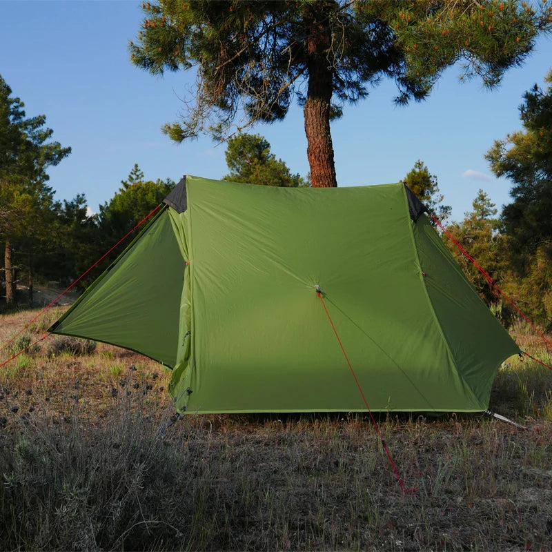 Lanshan 2021 New Version 220Cm Ultralight Camping 2 Person 3 Season 15D Silnylon Rodless Tent