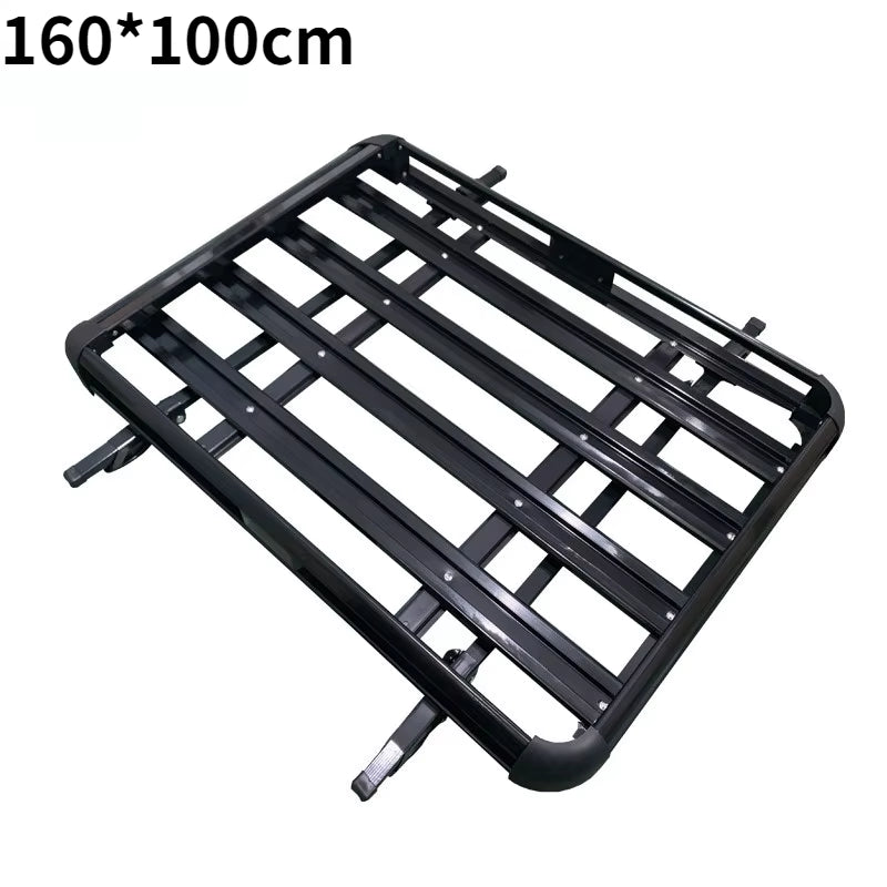 Aluminum Alloy 160*100Cm Double Deck Car Roof Rack SUV Roofaluminum Alloy Cargo Carrier Basket Cargo Roof Rack