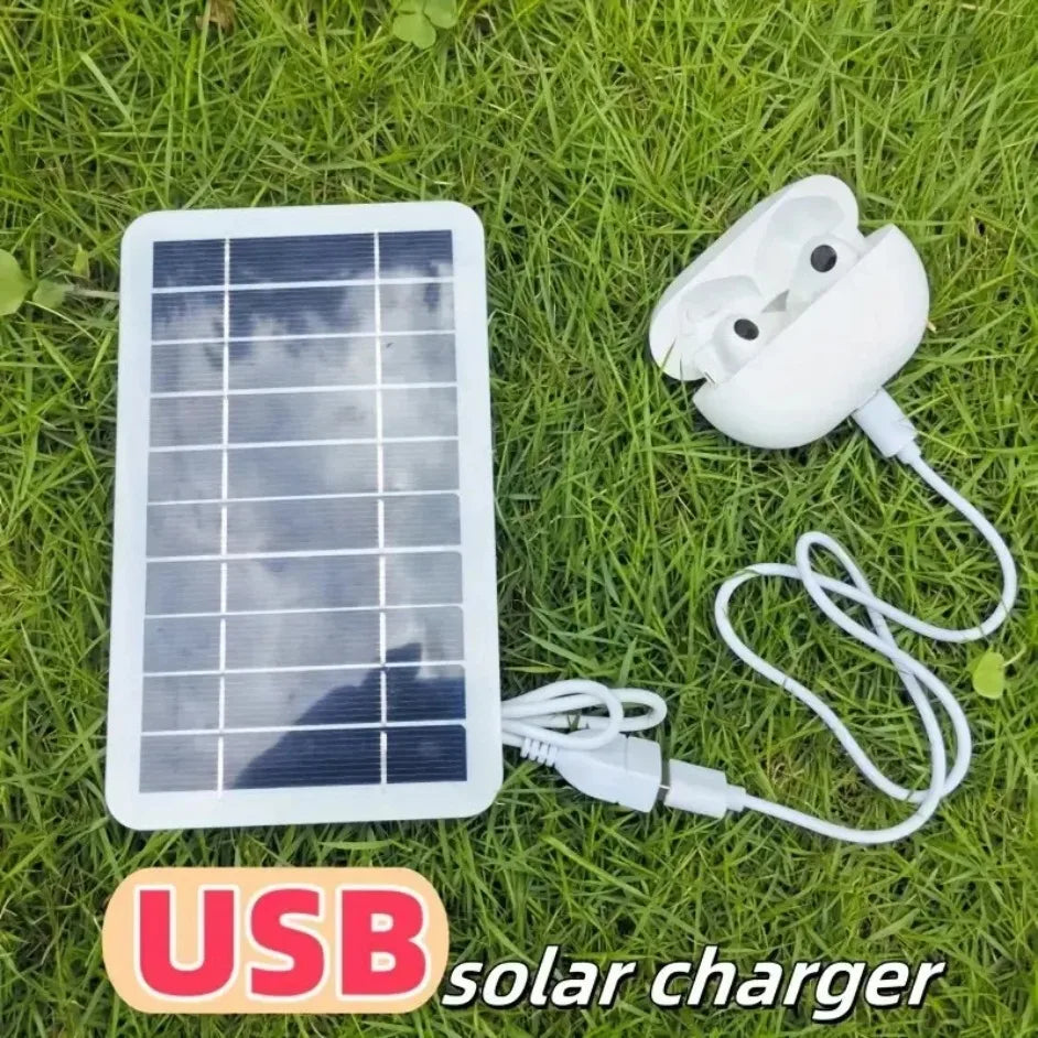 Portable USB Solar Panel Charger Safe Stable Charger Compatible with Phones Fans Flashlights for Outdoor Travel Camping