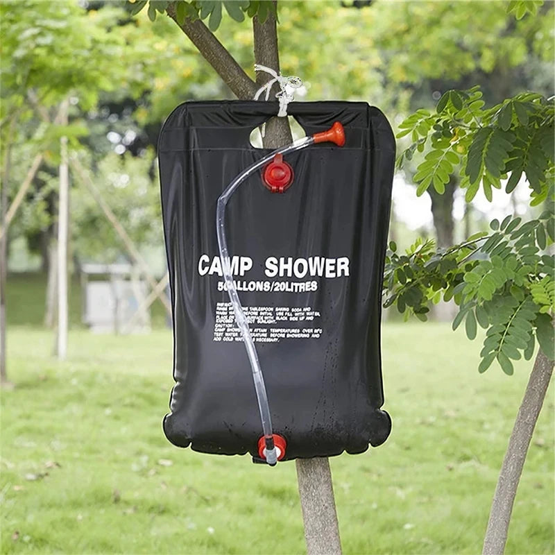 20L Portable Camping Shower Bag Solar Heating Camping Shower Bag Camping Water Bag for Camping Beach Swimming Outdoor Traveling