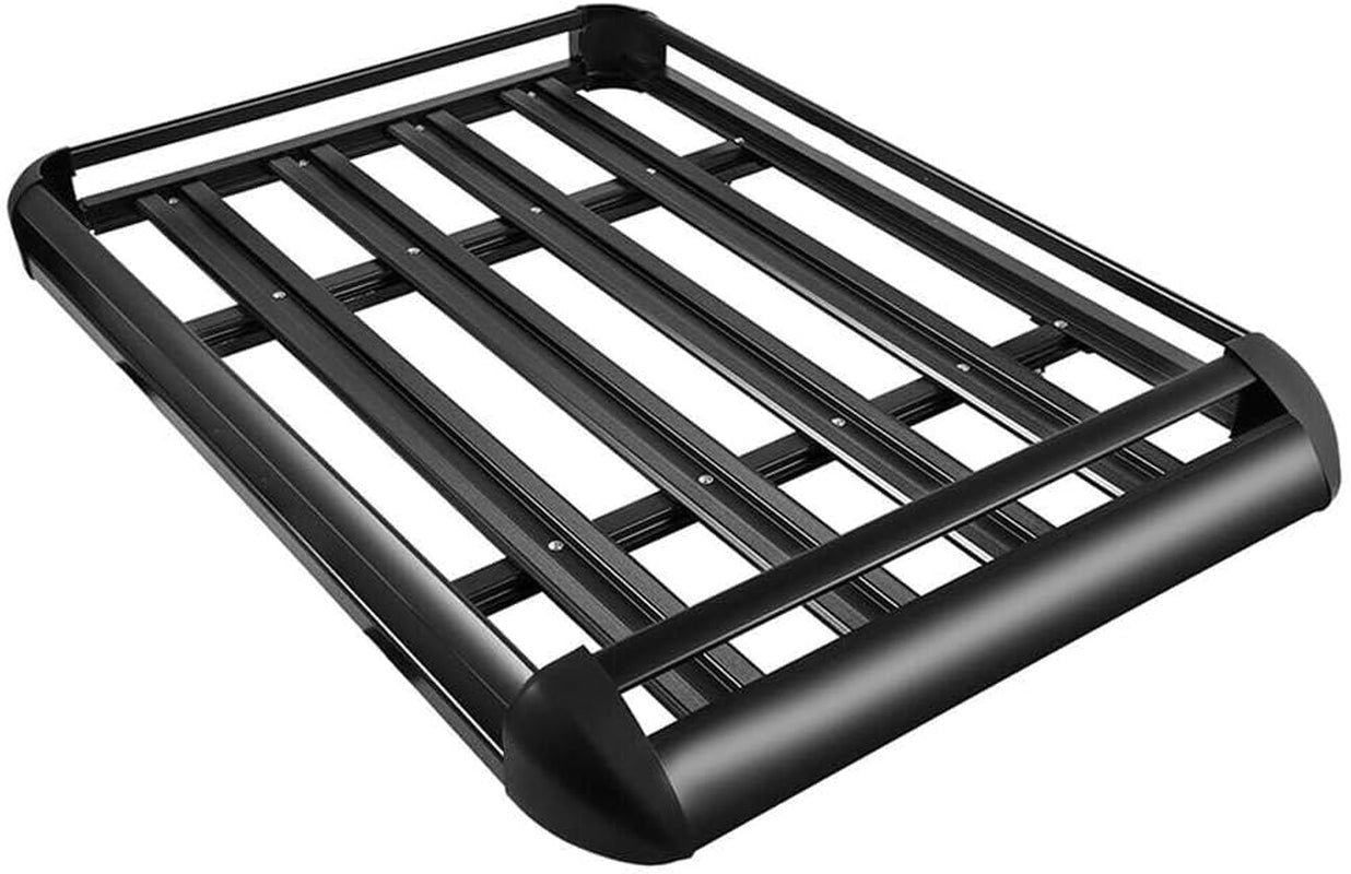 Car Roof Rack Basket Luggage Carrier Vehicle Cargo Rails 140X100Cm Black 150KG