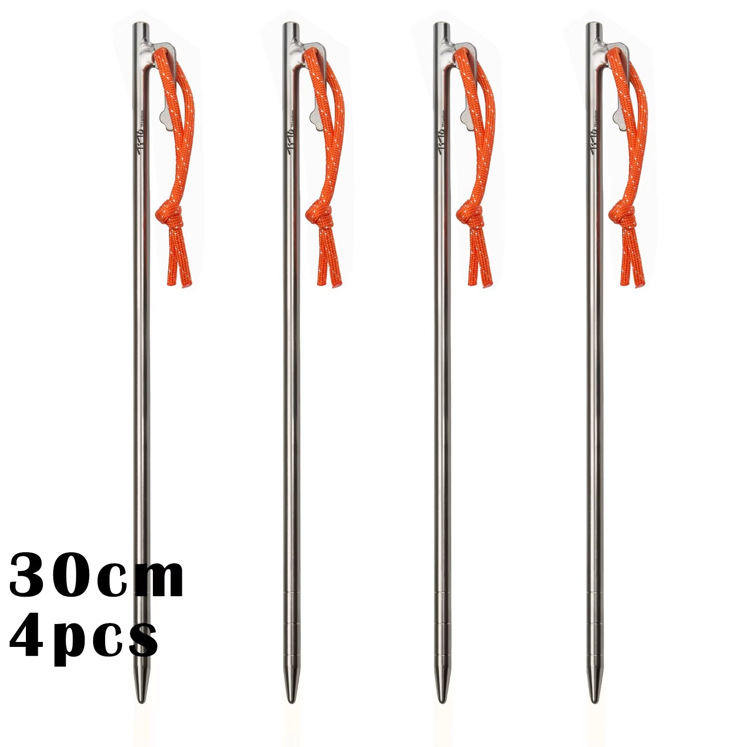 Tito Titanium Alloy Tent Pegs Outdoor Camping Tent Nail Anti-Bending Heavy Duty Canopy Titanium Tent Stake 20/24/30/35/40Cm