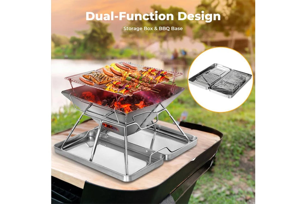 Moyasu Barbecue Camping Portable Stainless Steel Stove