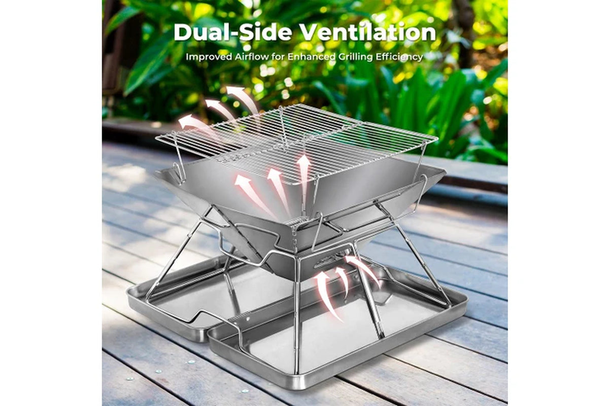 Moyasu Barbecue Camping Portable Stainless Steel Stove