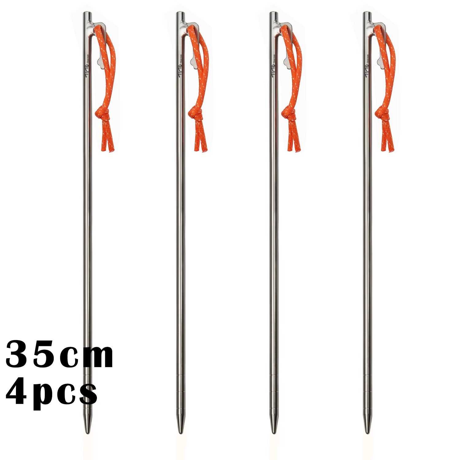 Tito Titanium Alloy Tent Pegs Outdoor Camping Tent Nail Anti-Bending Heavy Duty Canopy Titanium Tent Stake 20/24/30/35/40Cm