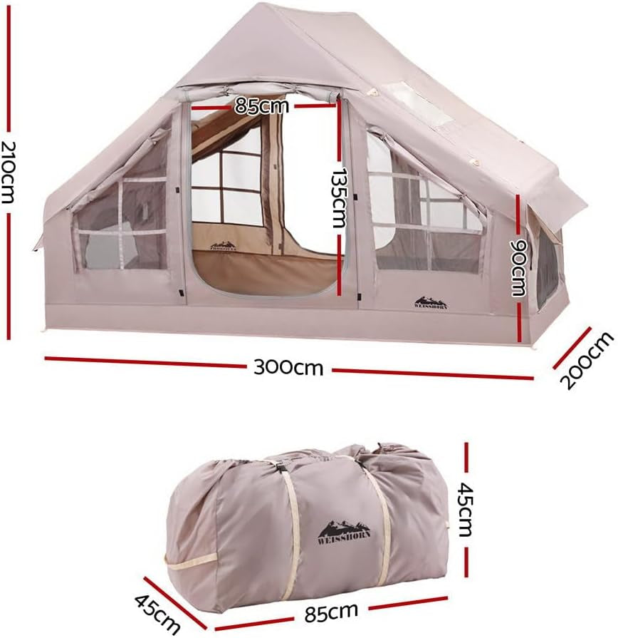 Pop up Inflatable Beach Tent Camping Sun Shelter 6 Person 300 X 200CM