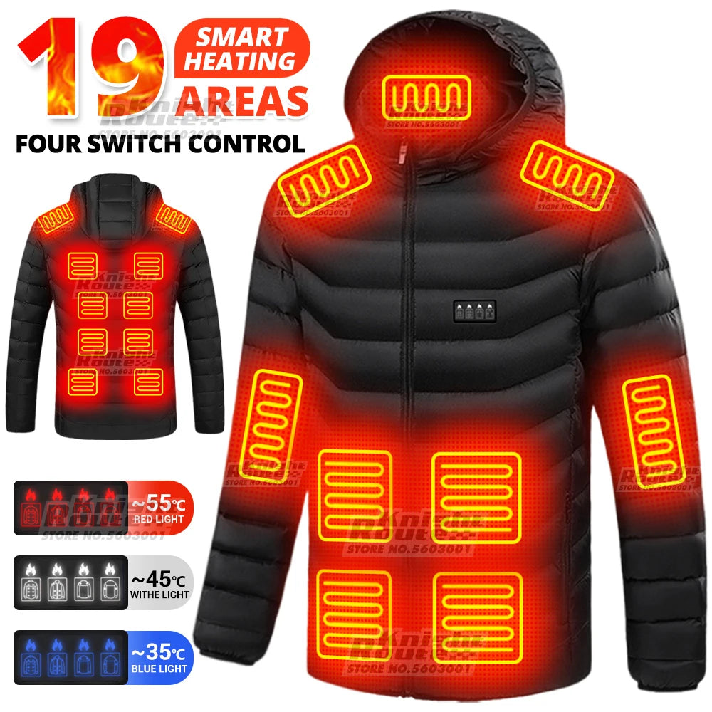 19 Areas Self Heating Vest Men'S Heating Jacket Thermal Women'S Usbwarm Sport Vest Heating Clothing Fishing Hiking Heated Vest